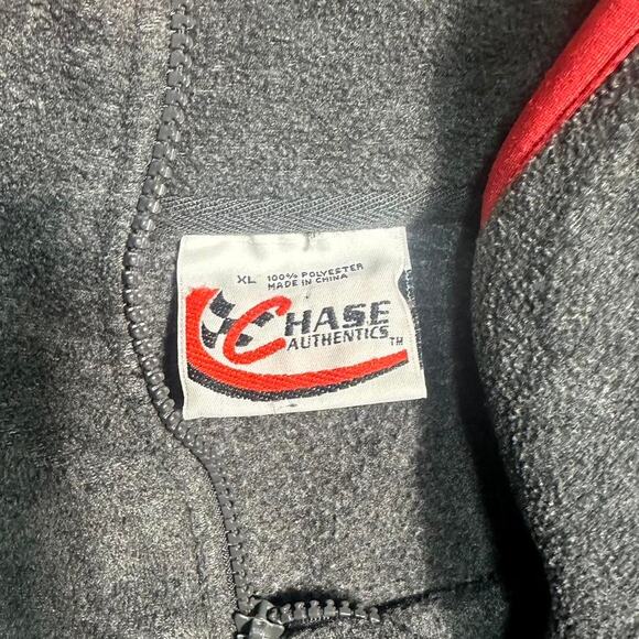 Vintage Y2K Chase Authentics NASCAR Quarter Zip Fleece Sweatshirt Mens XL Racing - Picture 5 of 5